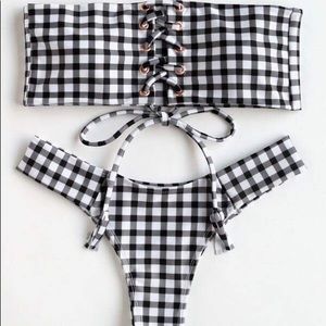 lace up swimsuit size S